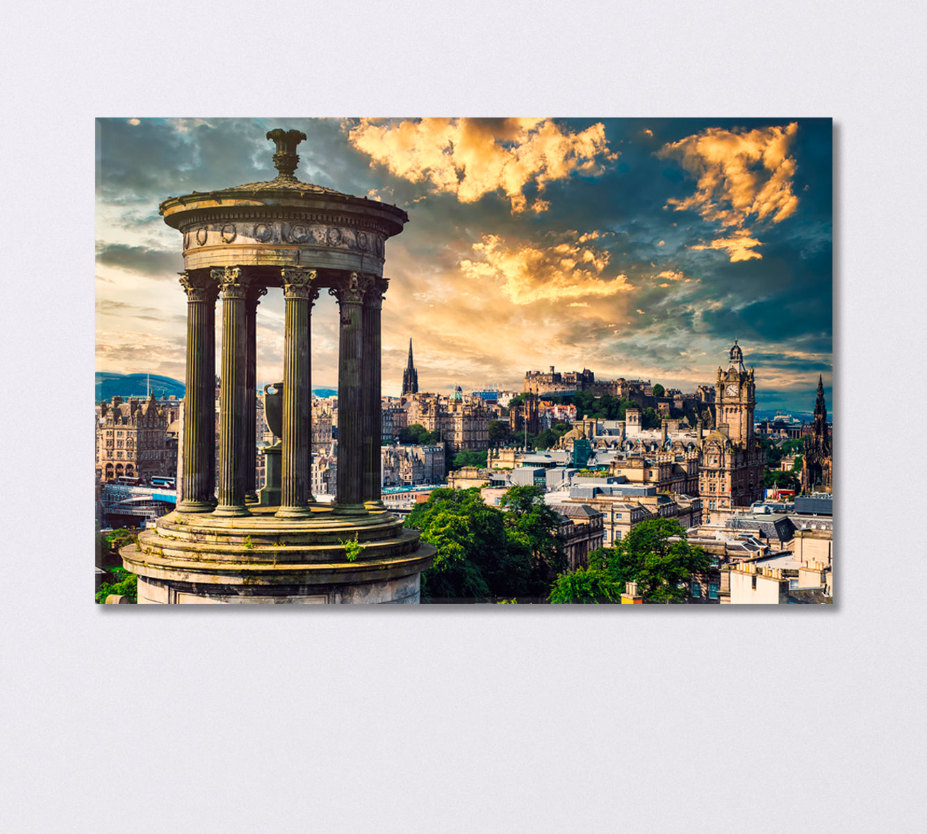 Dramatic Sky over Edinburgh Scotland Canvas Print-Canvas Print-CetArt-1 Panel-24x16 inches-CetArt