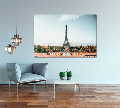 Eiffel Tower Paris France Canvas Print-Canvas Print-CetArt-1 Panel-24x16 inches-CetArt