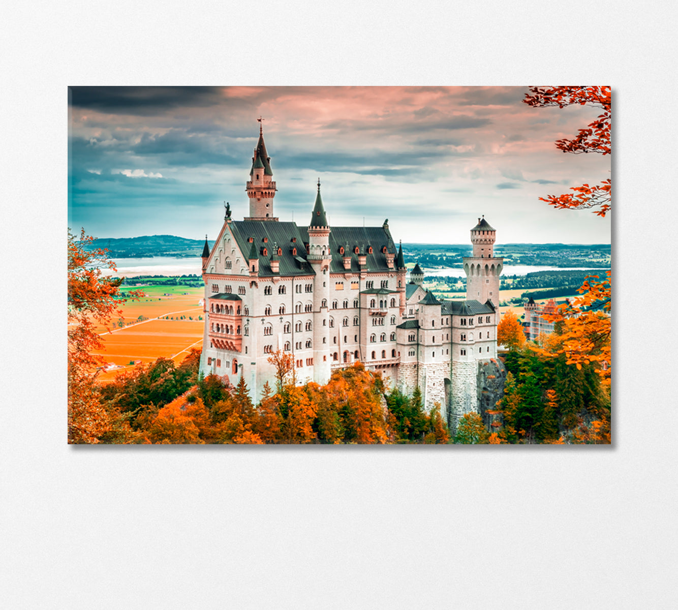 Fairytale Castle Neuschwanstein Bavaria Germany Canvas Print-Canvas Print-CetArt-1 Panel-24x16 inches-CetArt