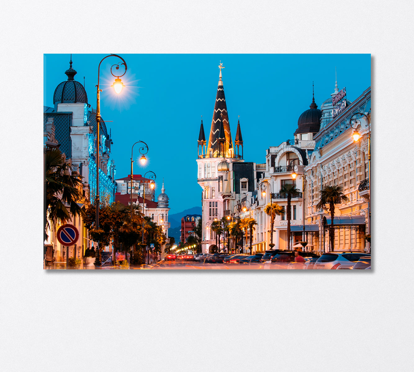 Evening Batumi Georgia Canvas Print-Canvas Print-CetArt-1 Panel-24x16 inches-CetArt