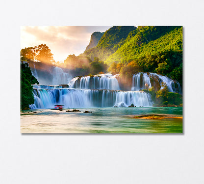 Ban Gioc Water Falls Vietnam Canvas Print-Canvas Print-CetArt-1 Panel-24x16 inches-CetArt