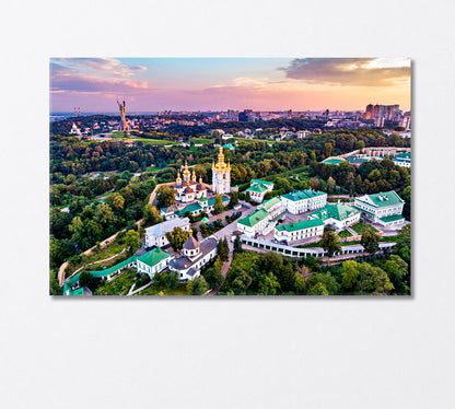 Kiev Pechersk Lavra and the Motherland Monument Kiev Ukraine Canvas Print-Canvas Print-CetArt-1 Panel-24x16 inches-CetArt