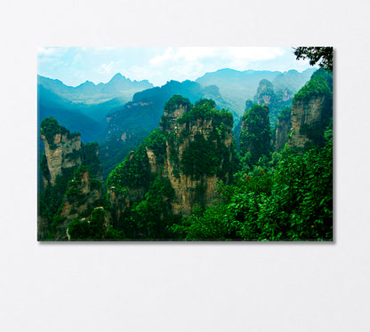 Natural Scenery of Zhangjiajie National Park Hunan China Canvas Print-Canvas Print-CetArt-1 Panel-24x16 inches-CetArt