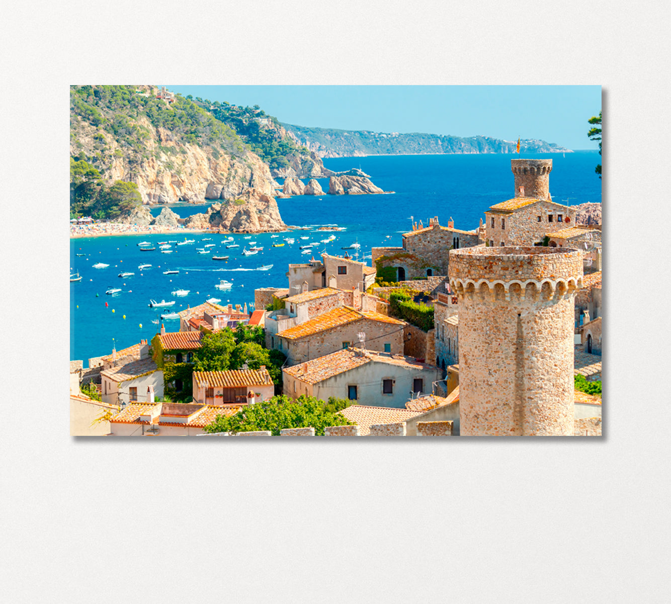 Tossa De Mar Historic City Spain Canvas Print-Canvas Print-CetArt-1 Panel-24x16 inches-CetArt