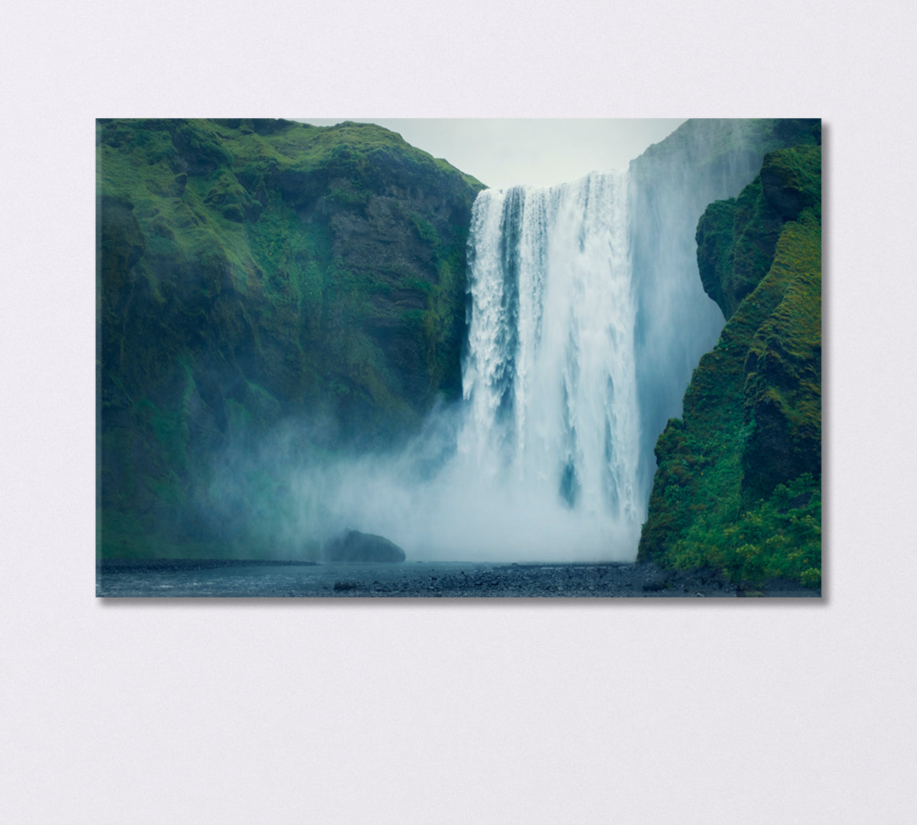 The Majestic Skogafoss Waterfall Iceland Canvas Print-Canvas Print-CetArt-1 Panel-24x16 inches-CetArt