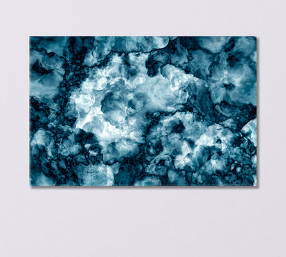 Abstract Dark Blue Dense Smoke Swirls Canvas Print-Canvas Print-CetArt-1 Panel-24x16 inches-CetArt