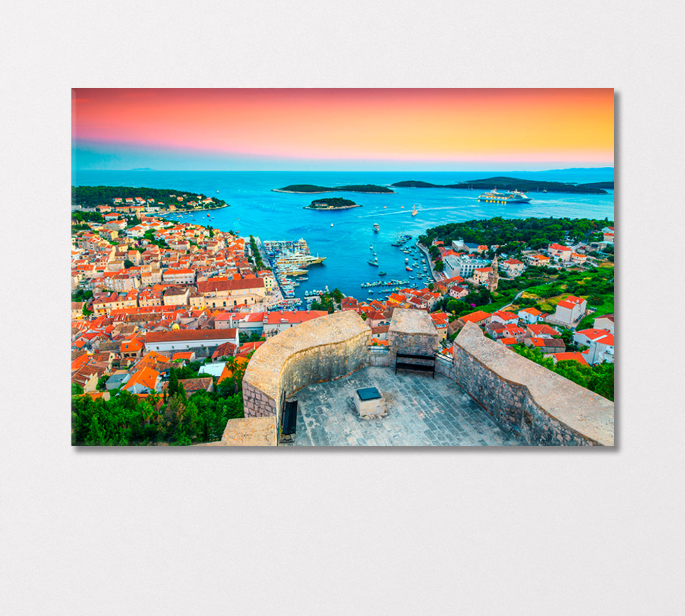 Island Hvar in Dalmatia Croatia Canvas Print-Canvas Print-CetArt-1 Panel-24x16 inches-CetArt