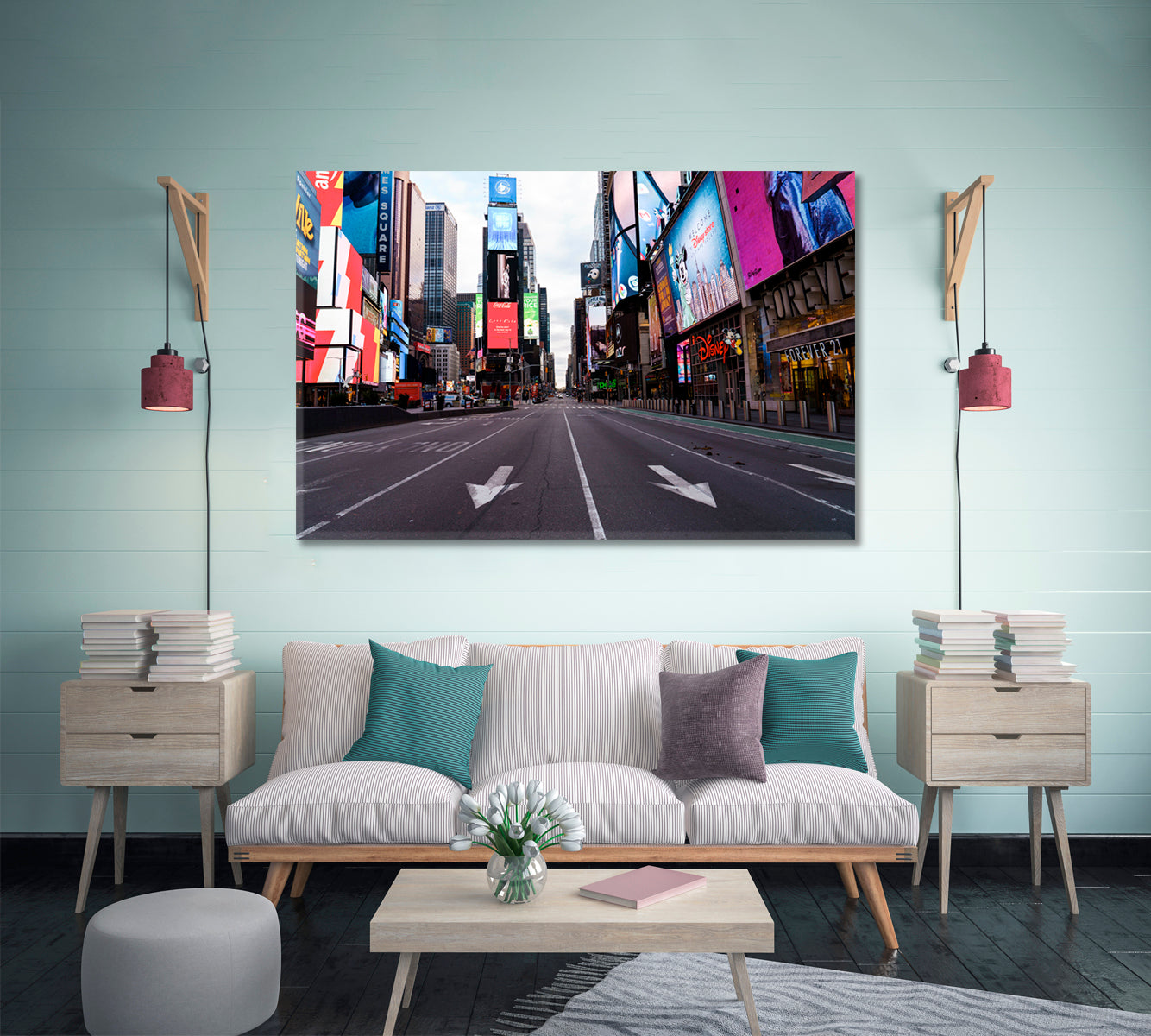 Time Square New York Canvas Print-Canvas Print-CetArt-1 Panel-24x16 inches-CetArt