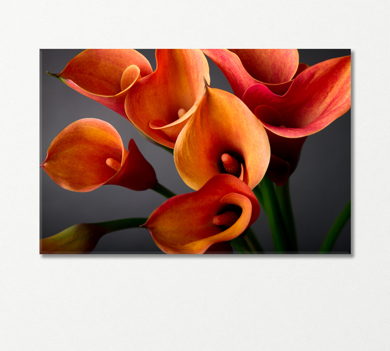 Bouquet of Orange Calla Lilies Canvas Print-Canvas Print-CetArt-1 Panel-24x16 inches-CetArt