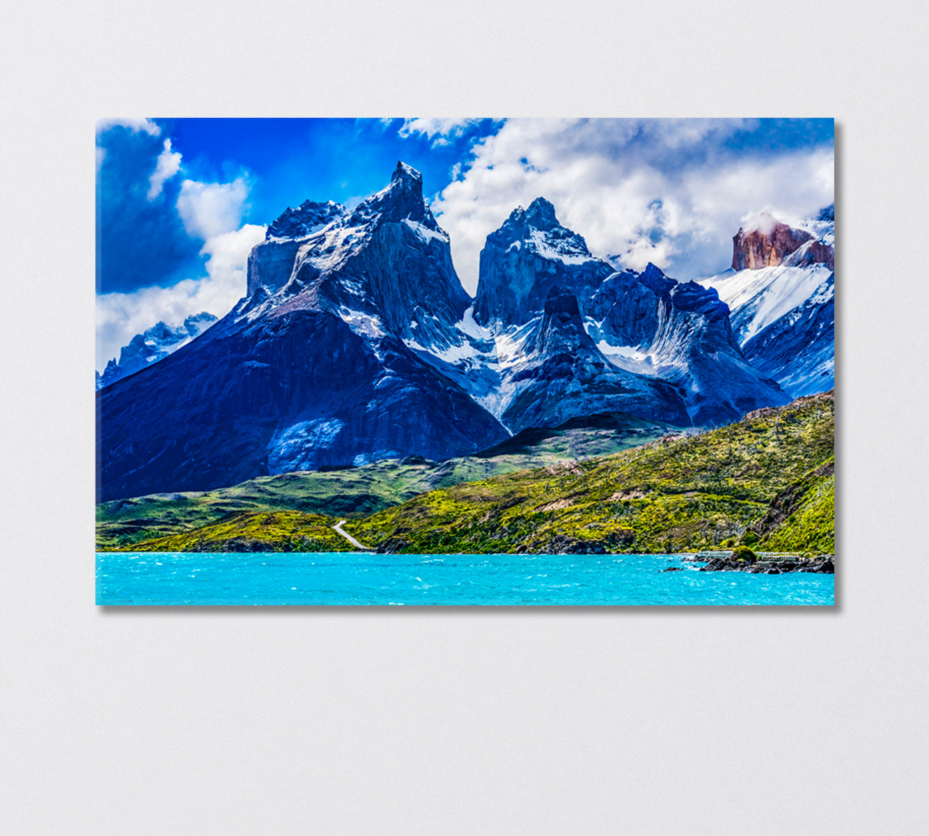 Three Granite Mountains in Torres del Paine National Park Patagonia Canvas Print-Canvas Print-CetArt-1 Panel-24x16 inches-CetArt