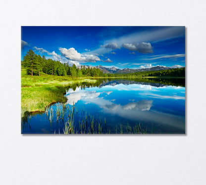 Lake in Altai Mountains Canvas Print-Canvas Print-CetArt-1 Panel-24x16 inches-CetArt