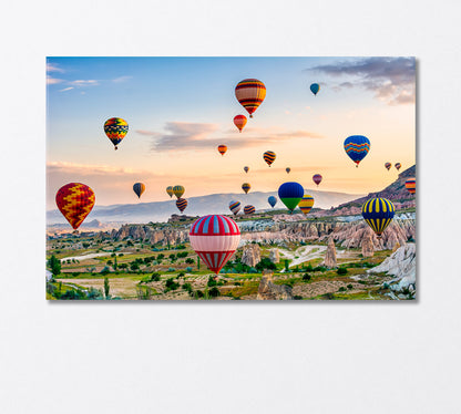 Colorful Balloon Festival in Cappadocia Turkey Canvas Print-Canvas Print-CetArt-1 Panel-24x16 inches-CetArt