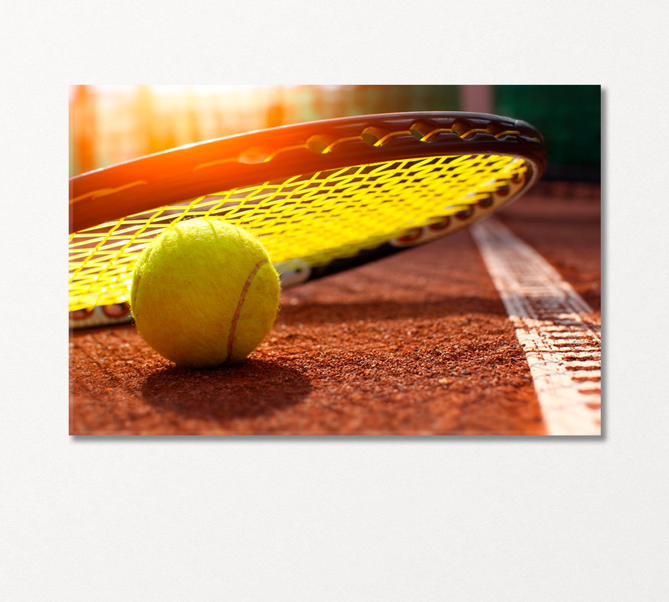 Tennis Ball and Racket Canvas Print-Canvas Print-CetArt-1 Panel-24x16 inches-CetArt