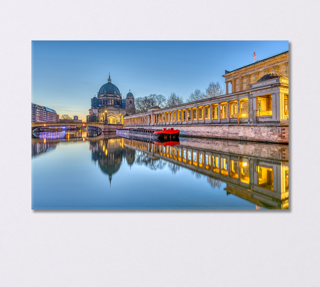 Berlin Cathedral on Museum Island and the Spree River Canvas Print-Canvas Print-CetArt-1 Panel-24x16 inches-CetArt