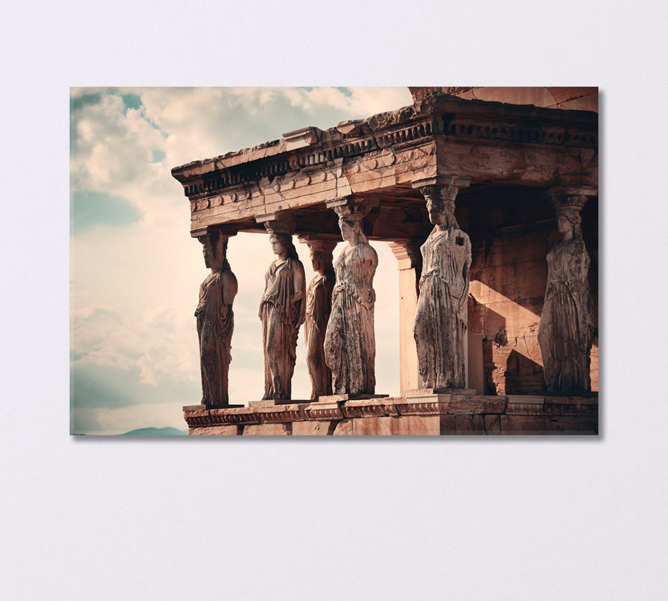 Erechtheion Temple in Acropolis in Athens Greece Canvas Print-Canvas Print-CetArt-1 Panel-24x16 inches-CetArt