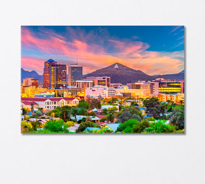 Tucson City USA Canvas Print-Canvas Print-CetArt-1 Panel-24x16 inches-CetArt