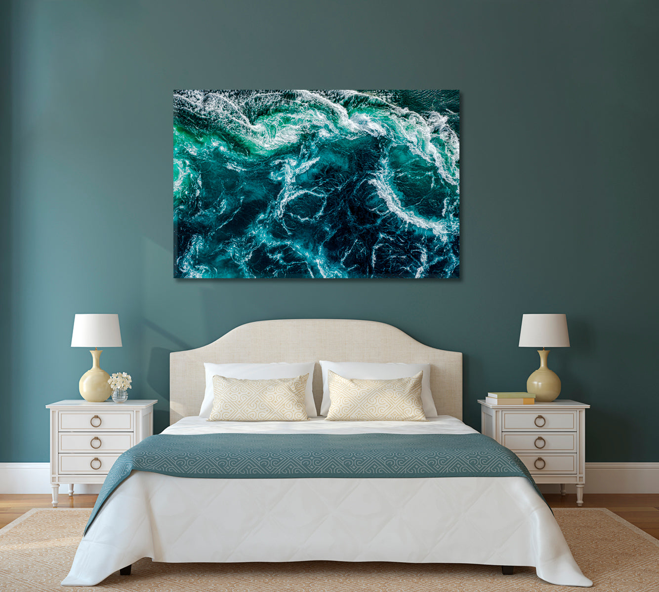 Stormy Sea Norway Canvas Print-Canvas Print-CetArt-1 Panel-24x16 inches-CetArt