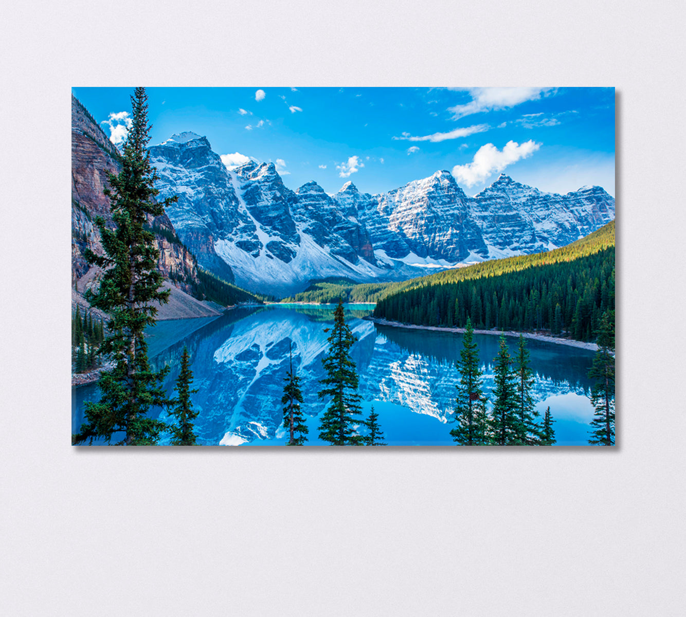 Moraine Lake and Rocky Mountains Canada Canvas Print-Canvas Print-CetArt-1 Panel-24x16 inches-CetArt