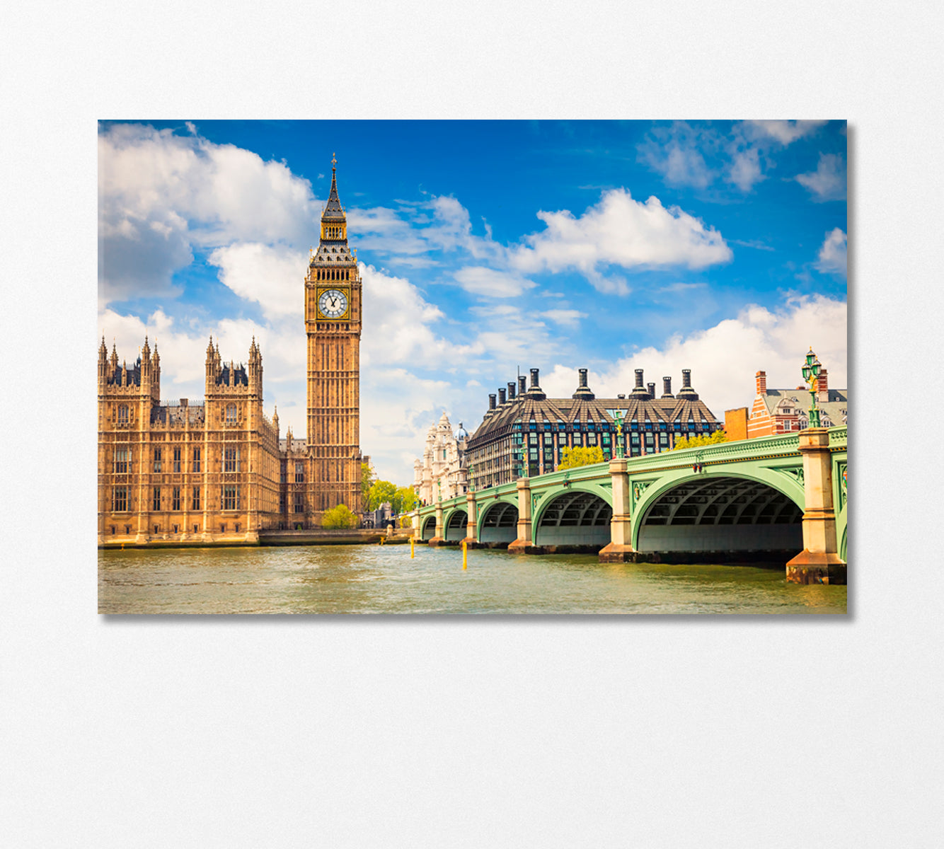 Big Ben and Houses of Parliament London UK Canvas Print-Canvas Print-CetArt-1 Panel-24x16 inches-CetArt