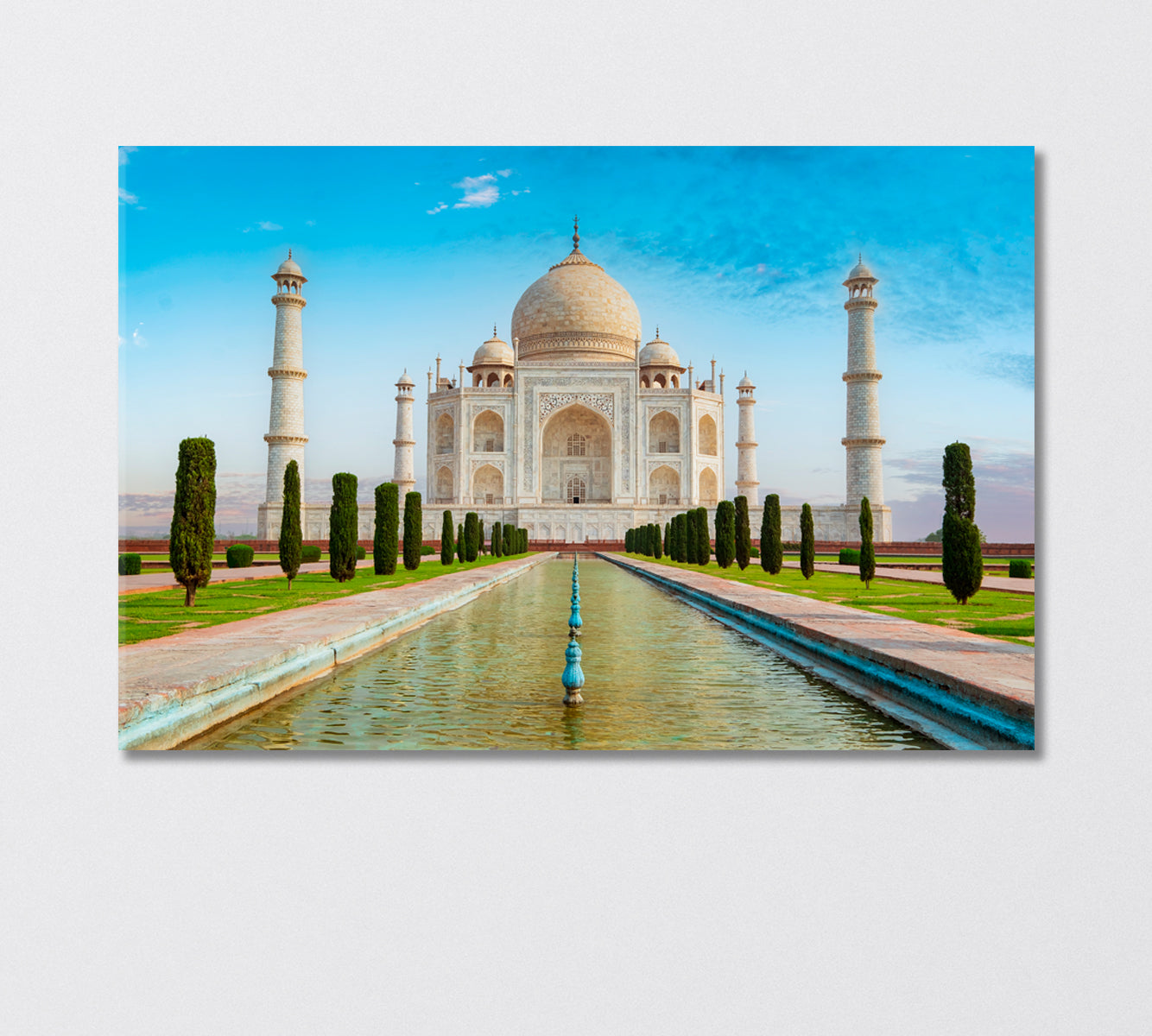 Taj Mahal Mosque India Canvas Print-Canvas Print-CetArt-1 Panel-24x16 inches-CetArt