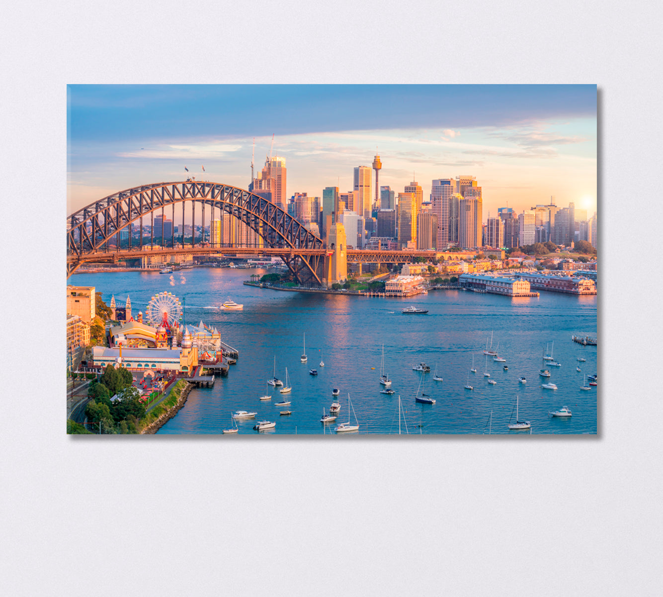 Sydney City Center Australia Canvas Print-Canvas Print-CetArt-1 Panel-24x16 inches-CetArt