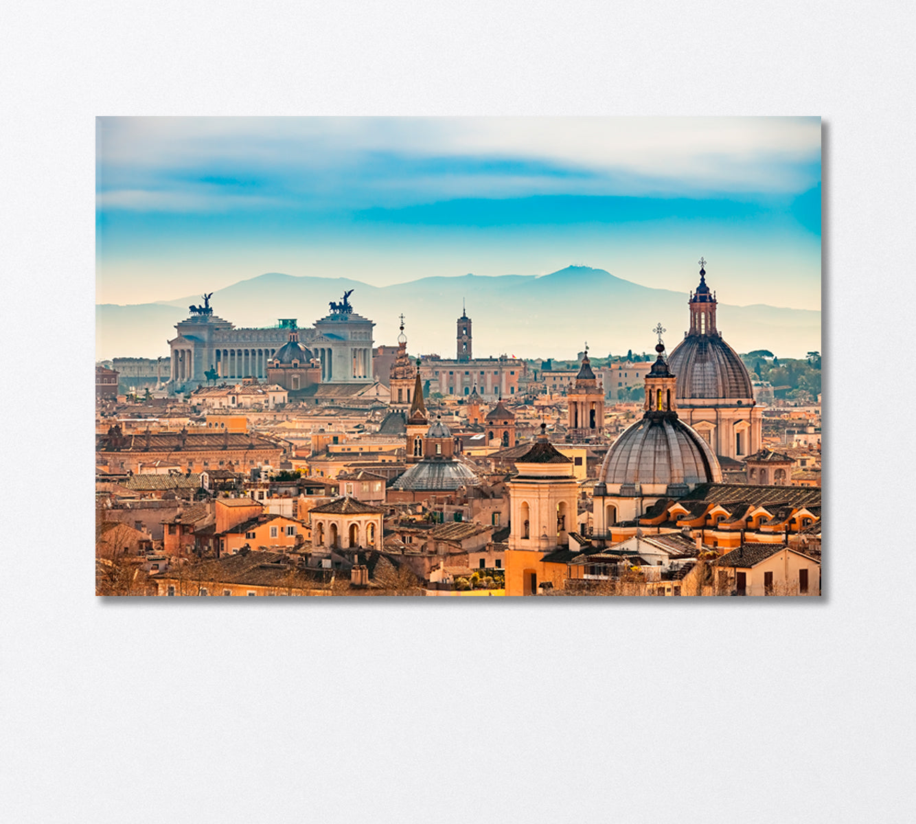 View of Rome from Castel Sant'Angelo Canvas Print-Canvas Print-CetArt-1 Panel-24x16 inches-CetArt