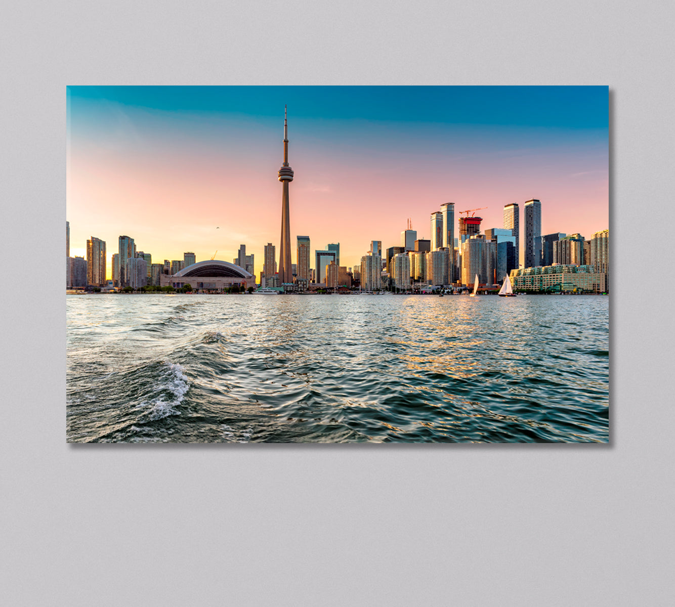 Toronto Skyline Canada Canvas Print-Canvas Print-CetArt-1 Panel-24x16 inches-CetArt