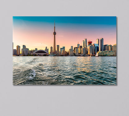 Toronto Skyline Canada Canvas Print-Canvas Print-CetArt-1 Panel-24x16 inches-CetArt