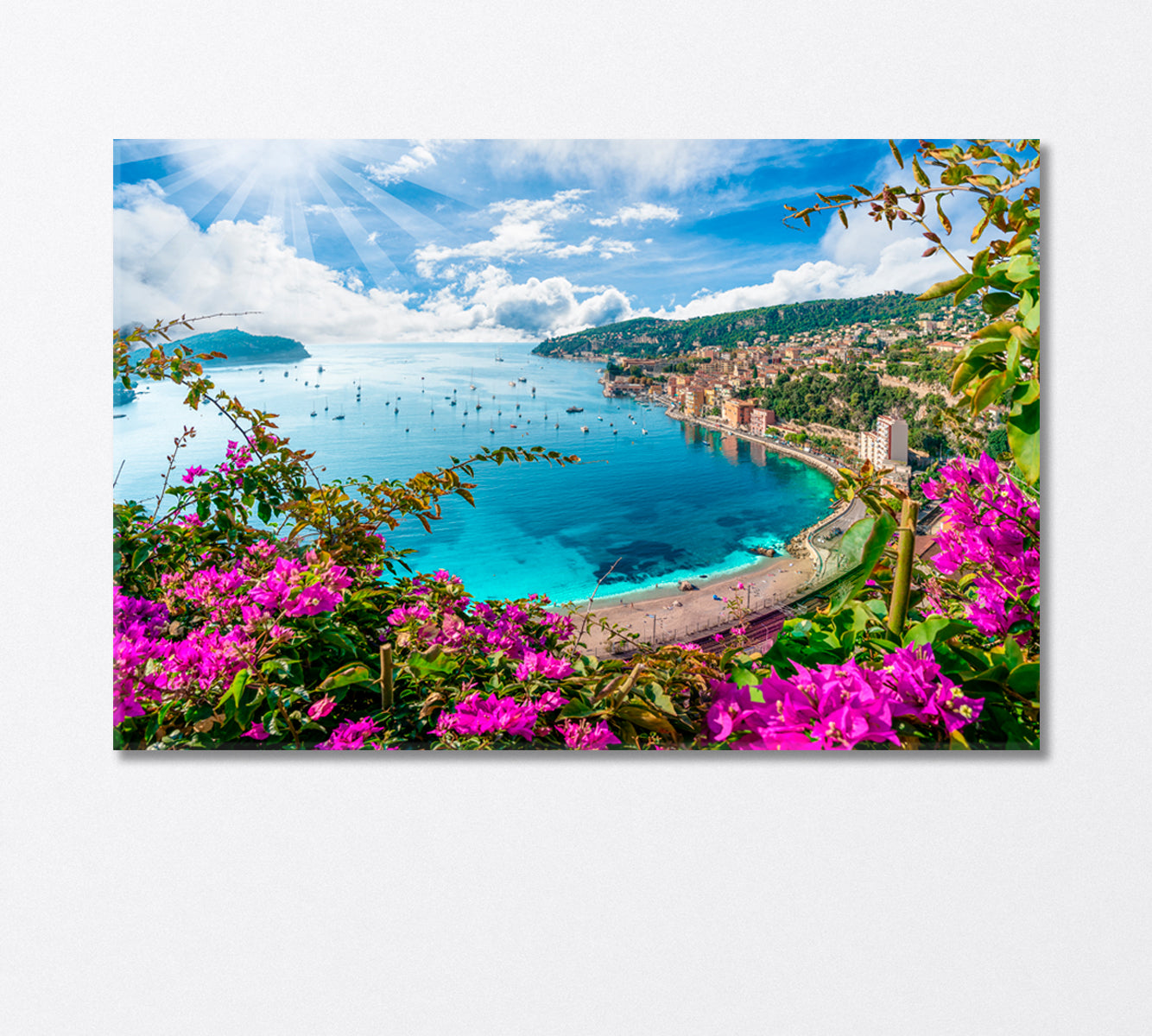 French Riviera Coast Nice France Canvas Print-Canvas Print-CetArt-1 Panel-24x16 inches-CetArt