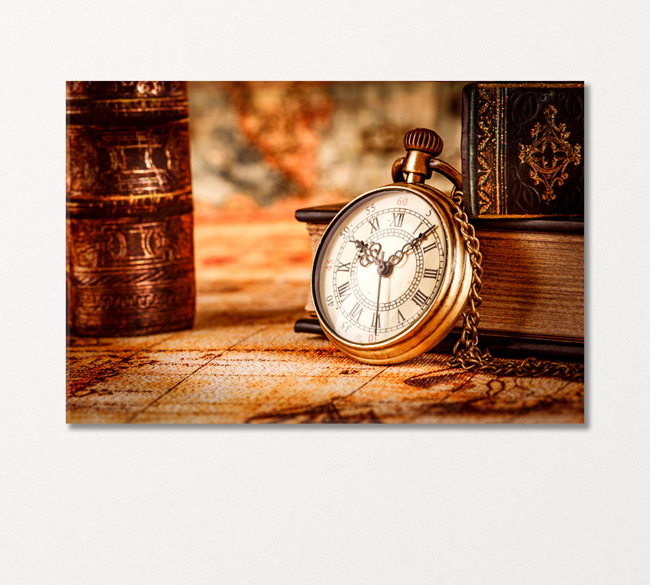 Antique Pocket Watch Canvas Print-Canvas Print-CetArt-1 Panel-24x16 inches-CetArt