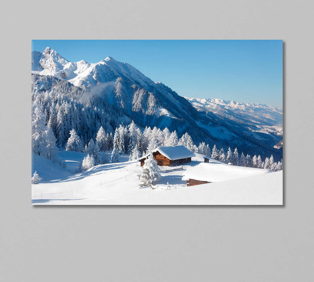 Winter Landscape in Austrian Alps Canvas Print-Canvas Print-CetArt-1 Panel-24x16 inches-CetArt