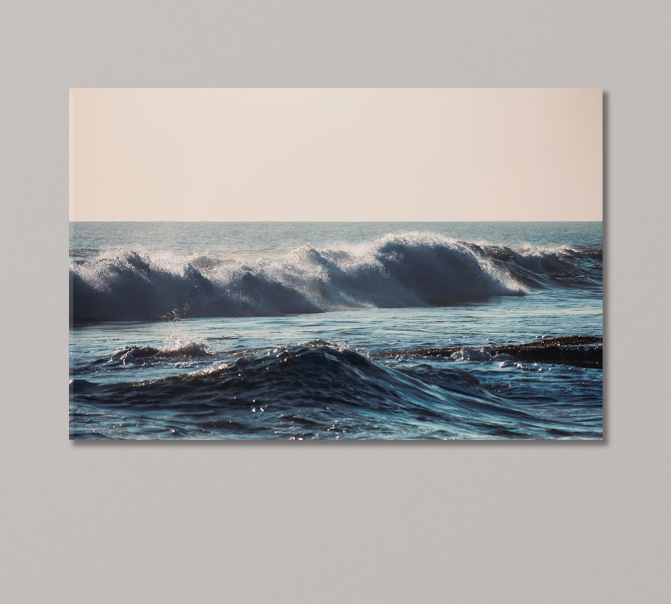 Sea Waves Canvas Print-Canvas Print-CetArt-1 Panel-24x16 inches-CetArt