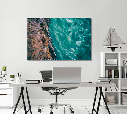 Iceland's Turquoise River Canvas Print-Canvas Print-CetArt-1 Panel-24x16 inches-CetArt