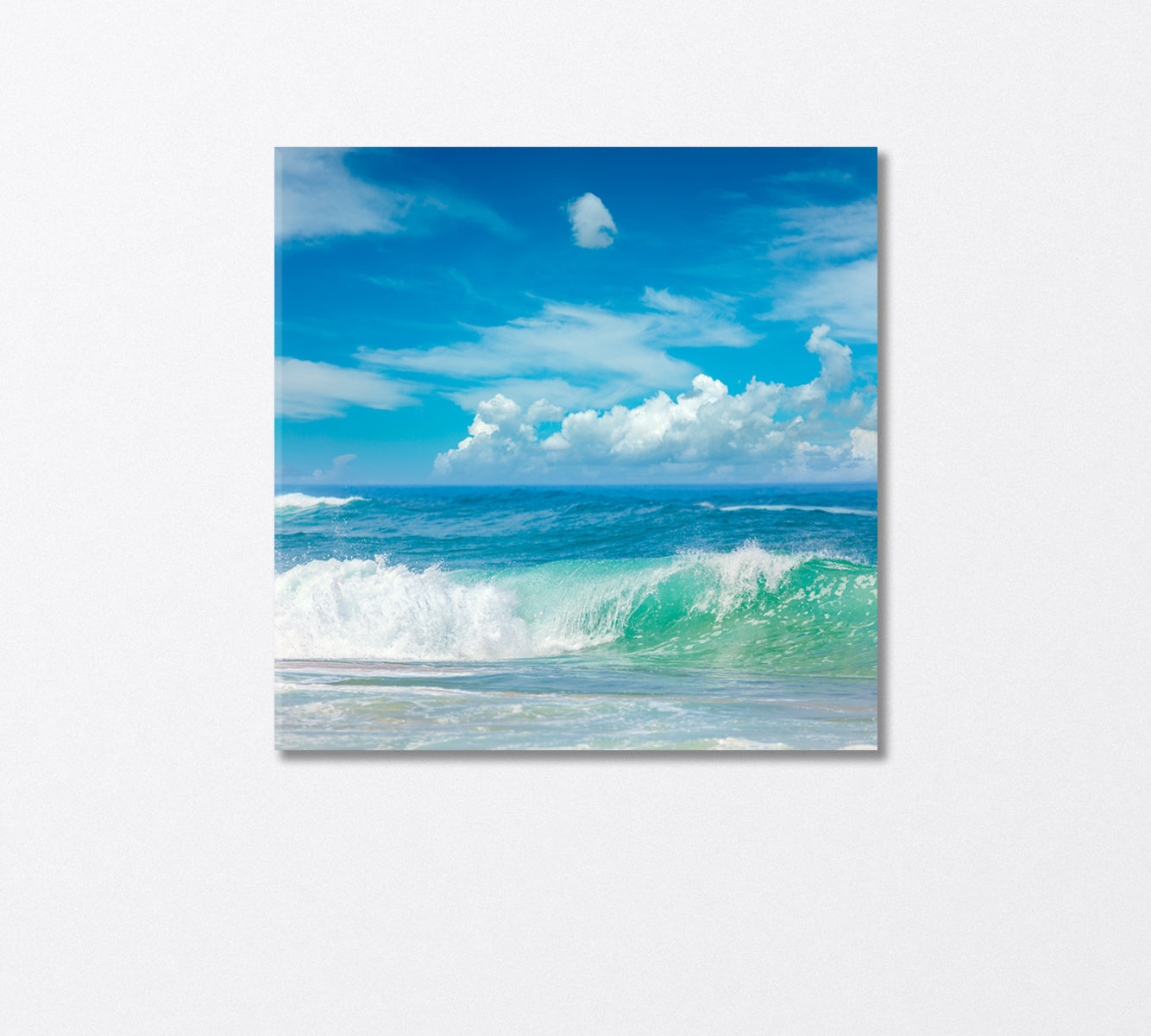 Sea Waves and Blue Sky Canvas Print-Canvas Print-CetArt-1 panel-12x12 inches-CetArt