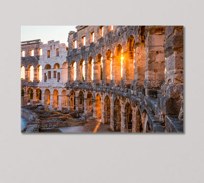 Roman Amphitheater Arenas Pula Croatia Canvas Print-Canvas Print-CetArt-1 Panel-24x16 inches-CetArt