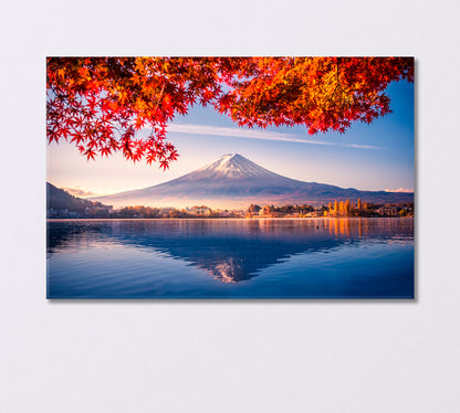 Mount Fuji Japan in Autumn Canvas Print-Canvas Print-CetArt-1 Panel-24x16 inches-CetArt