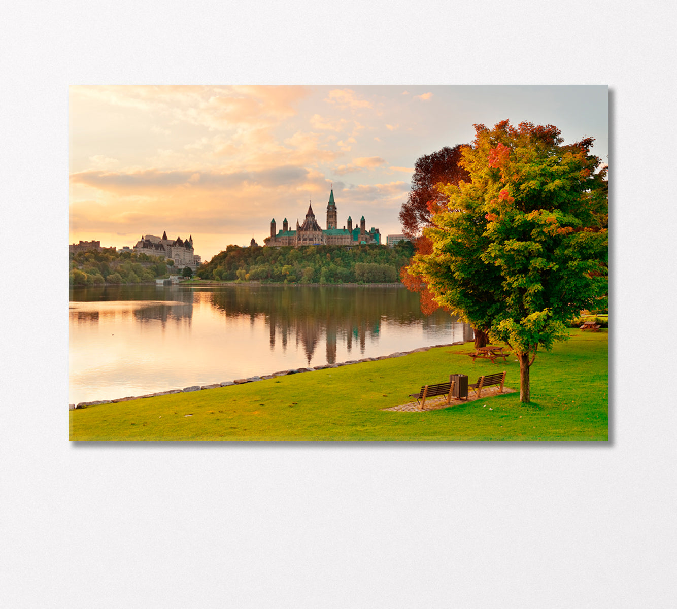 Ottawa City Skyline Canvas Print-Canvas Print-CetArt-1 Panel-24x16 inches-CetArt