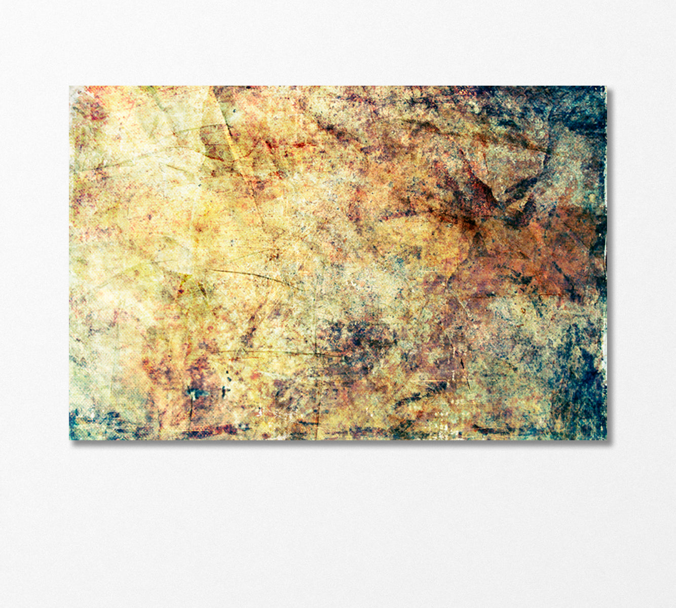 Wall Fragment with Scratches and Cracks Canvas Print-Canvas Print-CetArt-1 Panel-24x16 inches-CetArt