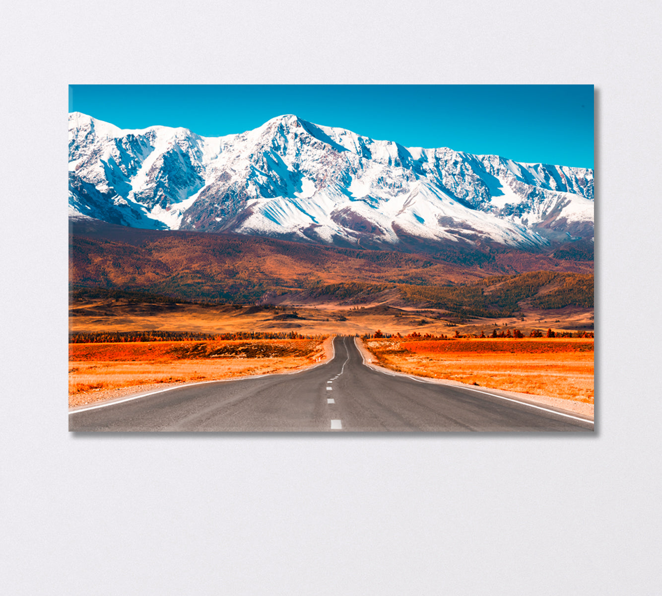 Road in Altai and the North Chuisky Mountain Range Canvas Print-Canvas Print-CetArt-1 Panel-24x16 inches-CetArt