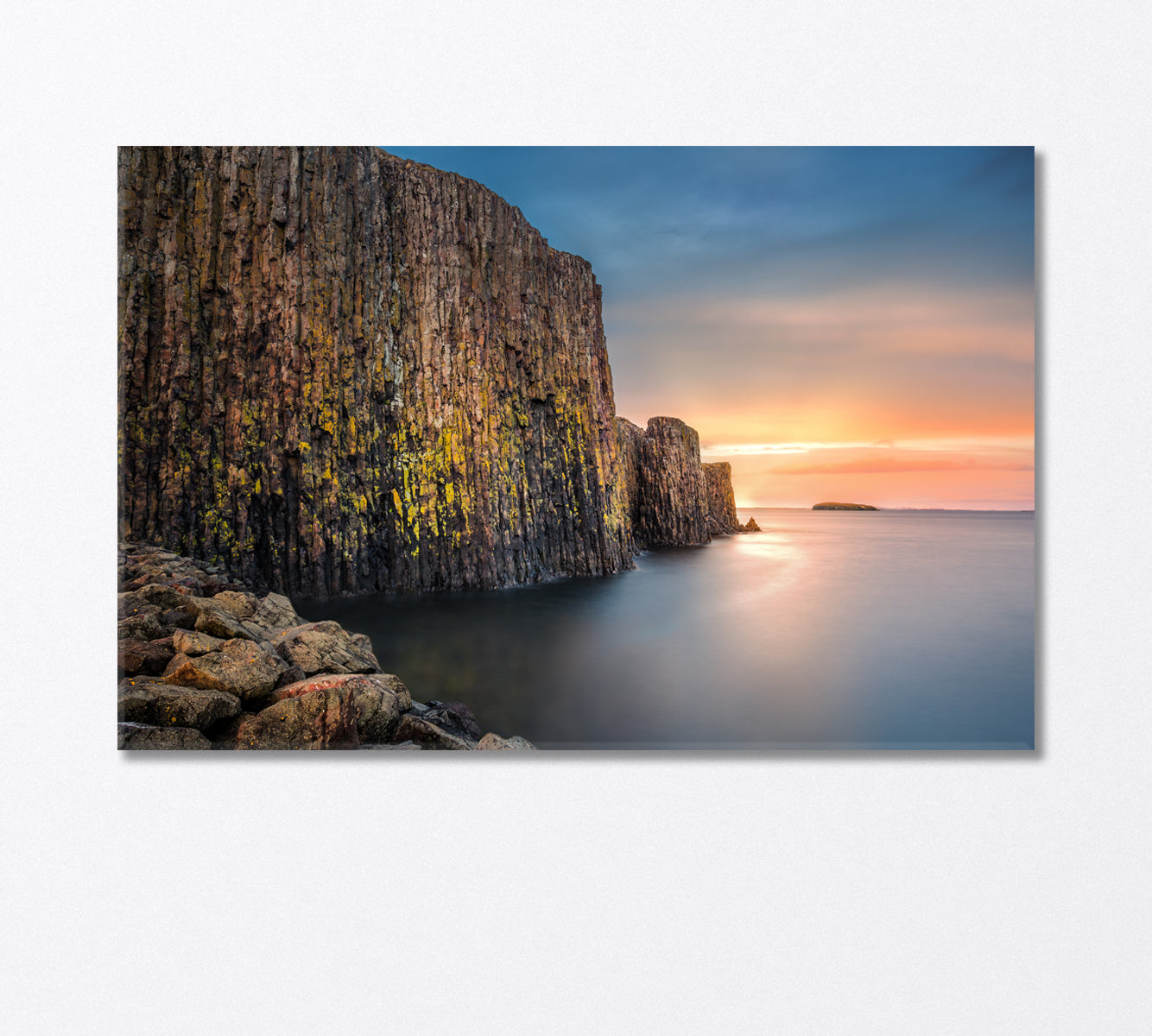 Dyrholaey Rocks at Sunset South Coast of Iceland Canvas Print-Canvas Print-CetArt-1 Panel-24x16 inches-CetArt