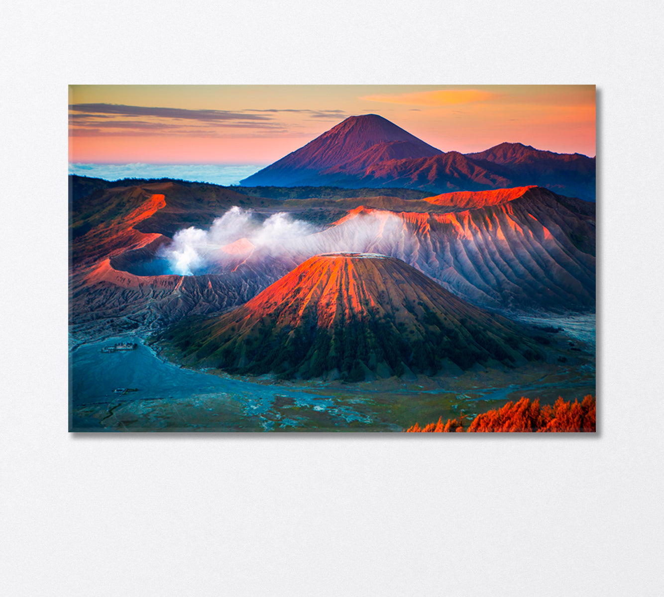 Active Volcano Bromo in Indonesia Canvas Print-Canvas Print-CetArt-1 Panel-24x16 inches-CetArt