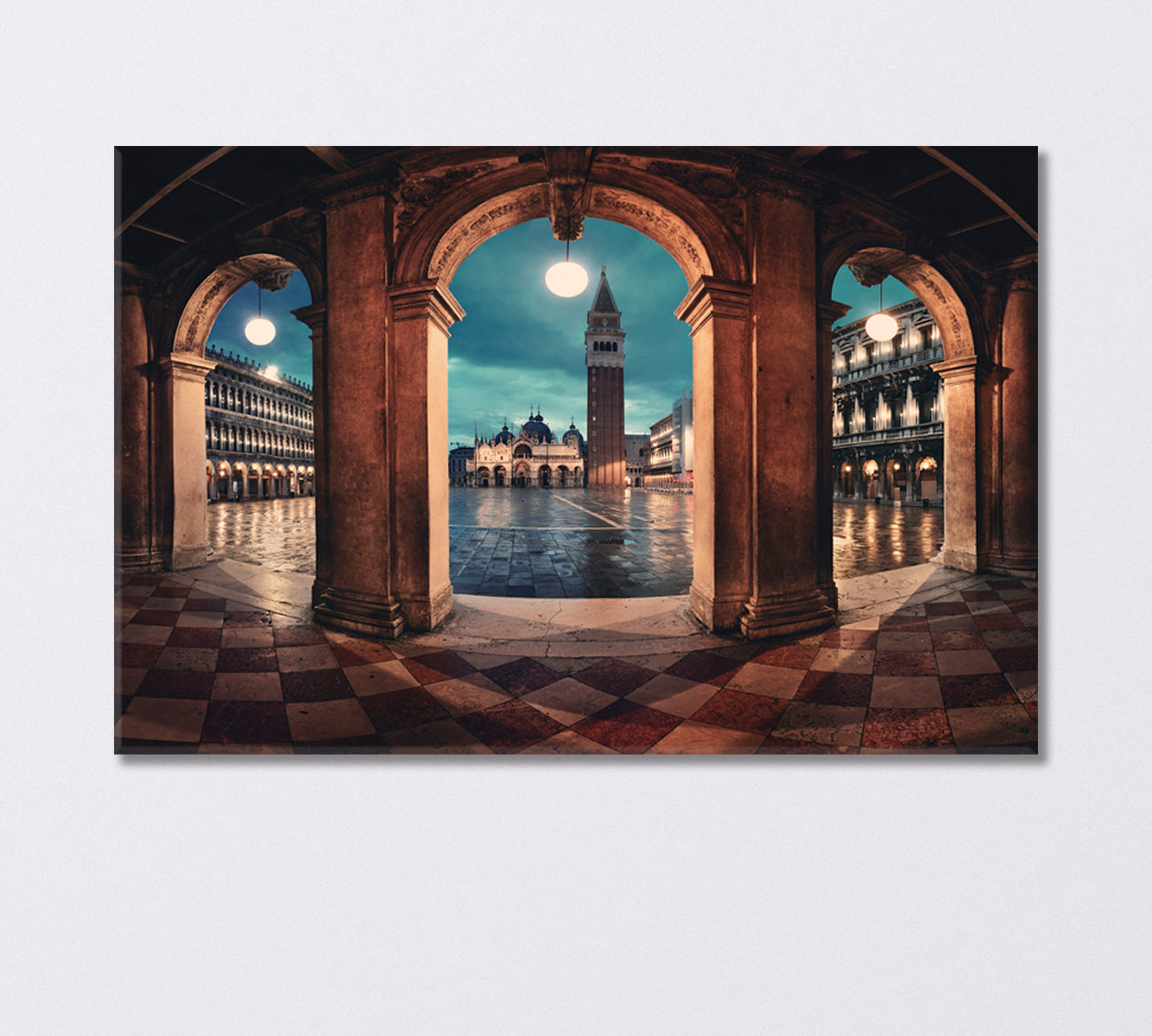 Night View of Piazza San Marco in Venice Italy Canvas Print-Canvas Print-CetArt-1 Panel-24x16 inches-CetArt