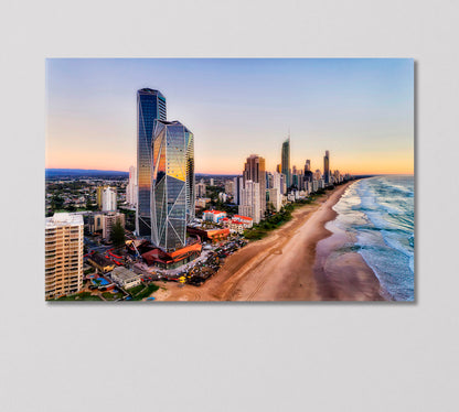 Modern Urban High Rise Towers on Australian Gold Coast Canvas Print-Canvas Print-CetArt-1 Panel-24x16 inches-CetArt