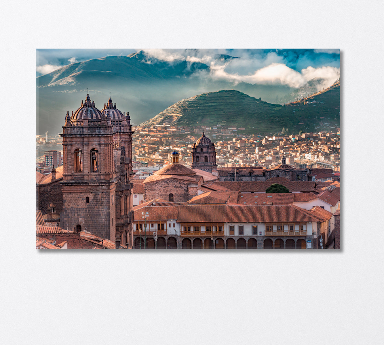 Sunrise on Mount Eden at Plaza De Armas Cusco Peru Canvas Print-Canvas Print-CetArt-1 Panel-24x16 inches-CetArt