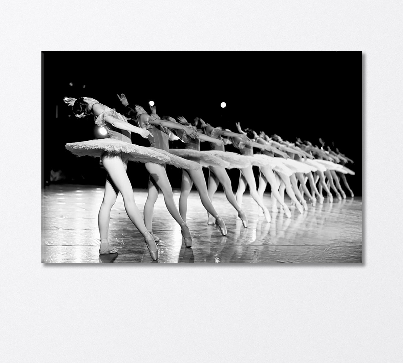 Graceful Ballet Dancers on Stage Canvas Print-Canvas Print-CetArt-1 Panel-24x16 inches-CetArt