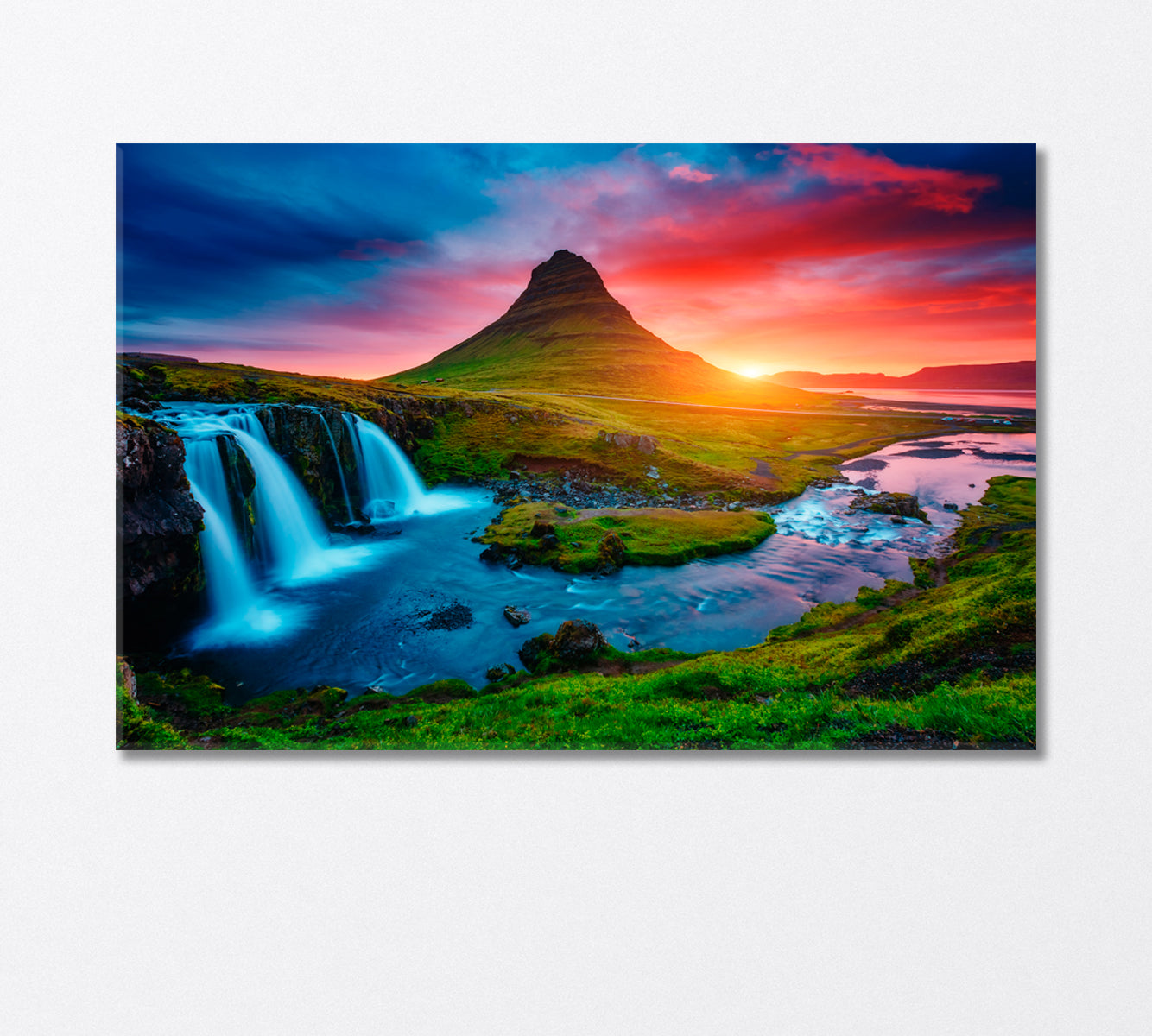 Fantastic Volcano Kirkjufell Iceland Canvas Print-Canvas Print-CetArt-1 Panel-24x16 inches-CetArt