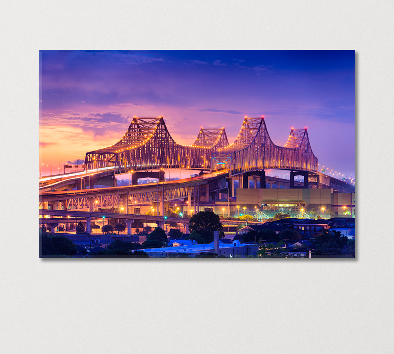 Greater New Orleans Bridge Canvas Print-Canvas Print-CetArt-1 Panel-24x16 inches-CetArt