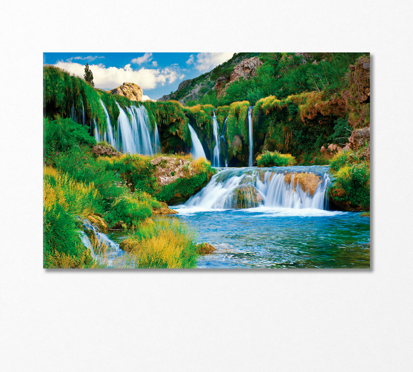 Waterfall Veliki Buk on River Zrmanja Croatia Canvas Print-Canvas Print-CetArt-1 Panel-24x16 inches-CetArt