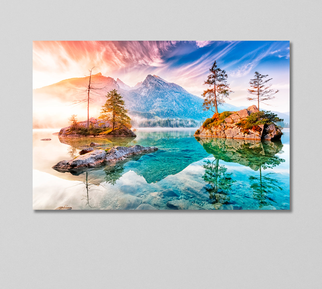 Hintersee Lake in Berchtesgaden National Park Germany Canvas Print-Canvas Print-CetArt-1 Panel-24x16 inches-CetArt