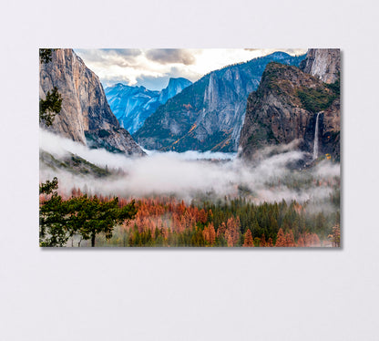 Valley of Yosemite National Park California USA Canvas Print-Canvas Print-CetArt-1 Panel-24x16 inches-CetArt